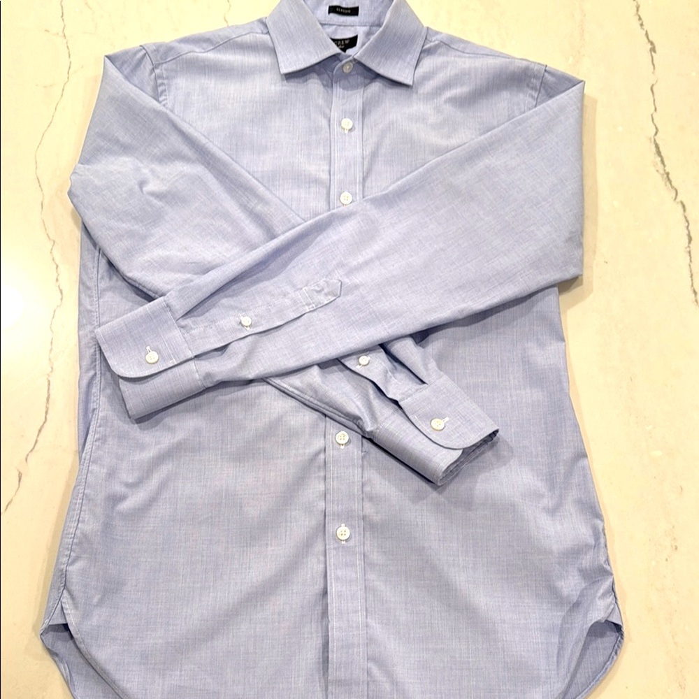 J. Crew Men’s Ludlow Blue Classic Dress Shirt size 14 1/2 x 32